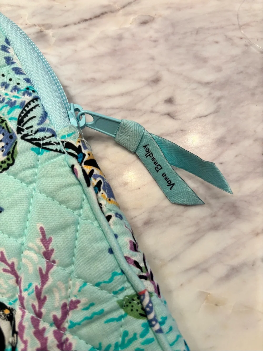 Vera Bradley Antilles Treasure laptop case blue fish underwater coral reef